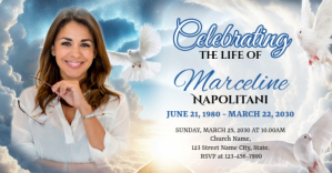Funeral Program Announcement Social Media Post auf Facebook geteiltes Bild template