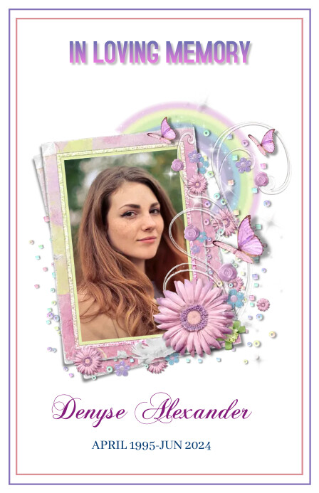 Funeral Program card Template Halfbladsy Breed