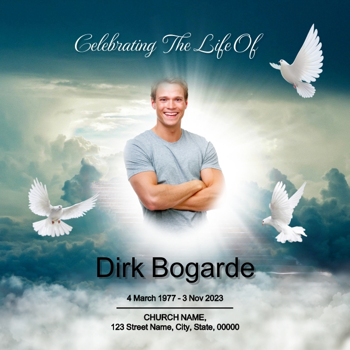 Funeral Program card Template instagram post | PosterMyWall