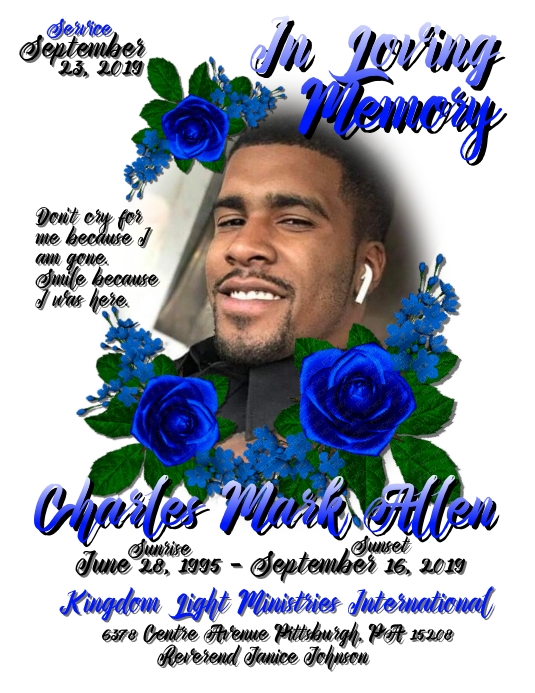 Funeral Program Cover Template | PosterMyWall