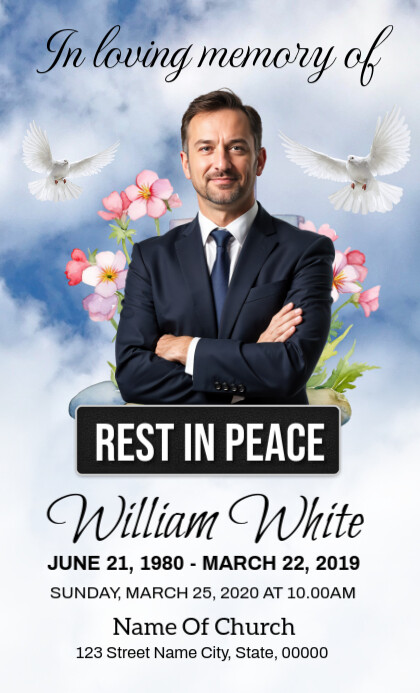 Funeral Program Flyer Template US Legal