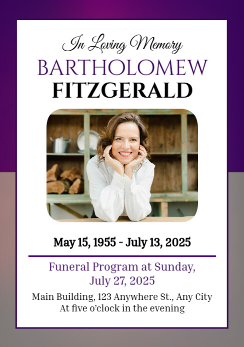 Funeral Program Invitation Templat | PosterMyWall