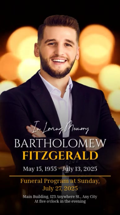 Funeral Program Invitation Instagram Story template