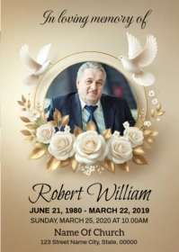 Funeral Program Template A6