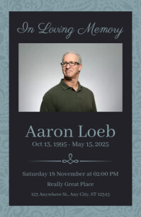 Funeral program card Template | PosterMyWall
