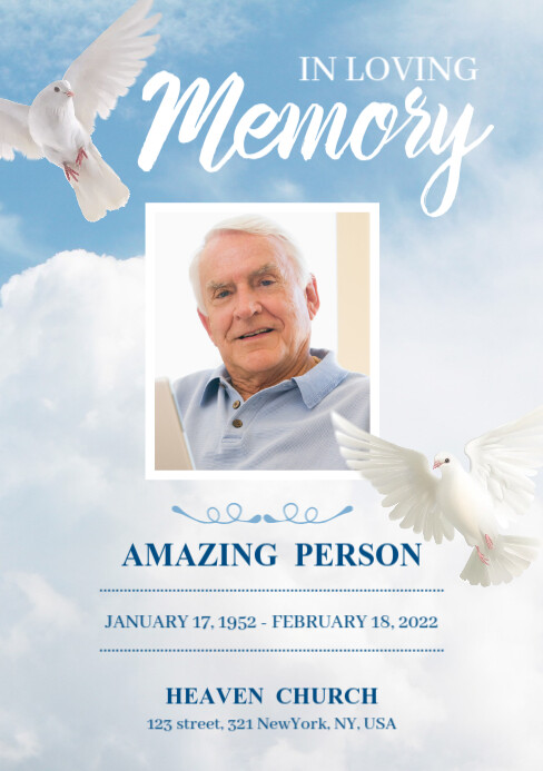 Funeral Program Template | PosterMyWall