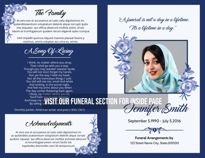 Funeral Program Template Flyer (US Letter)