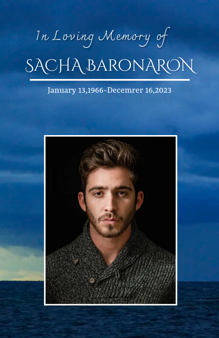 Funeral Program Template sea with sky (2) | PosterMyWall
