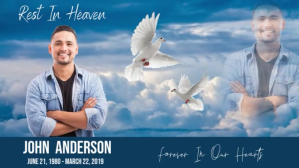 Funeral Rest In Heaven video Ekran reklamowy (16:9) template