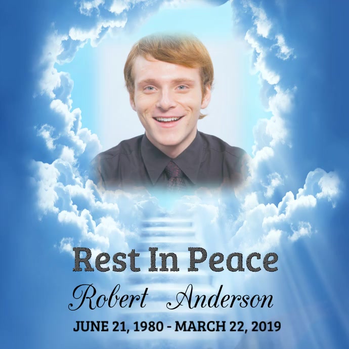 Funeral Rest In Peace โพสต์บน Instagram template