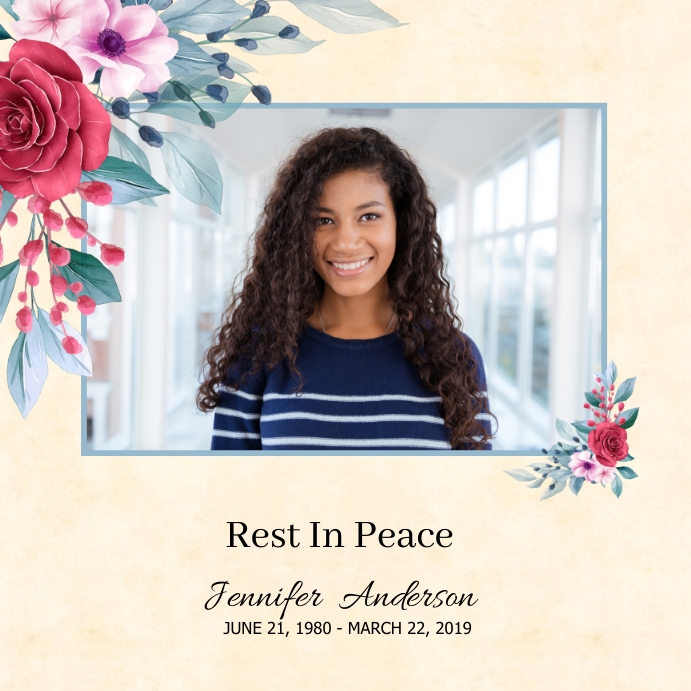 Funeral Rest In Peace Pos Instagram template