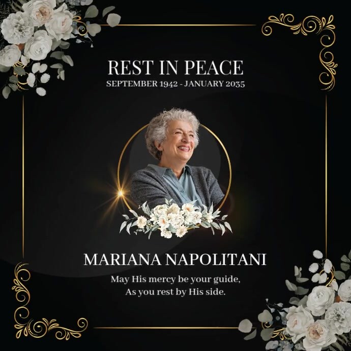funeral rest in peace flyer Template | PosterMyWall