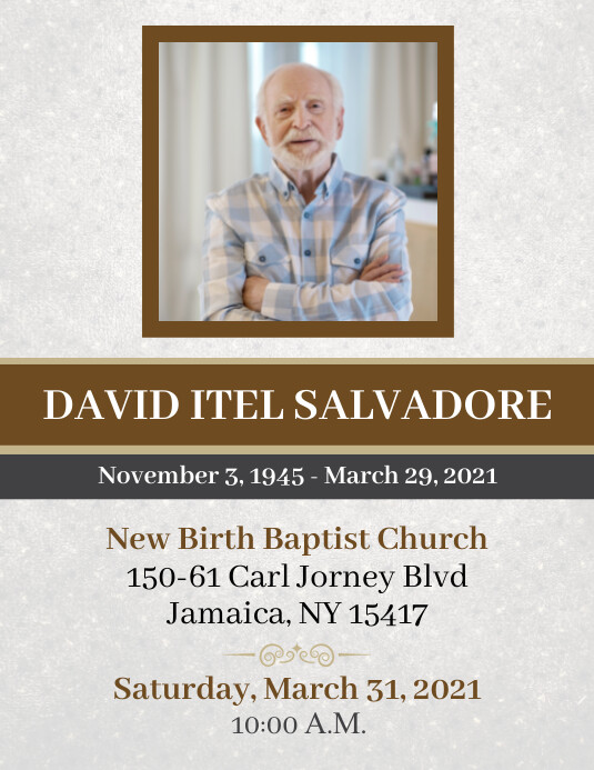 funeral service program Flyer template | PosterMyWall