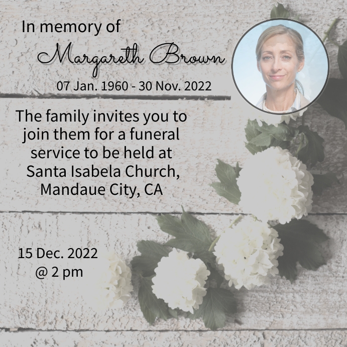Funeral service template | PosterMyWall