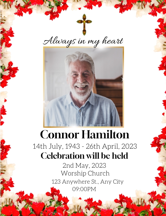 FUNERAL SERVICES AND MEMORIAL SERVICE FLYERS Template PosterMyWall