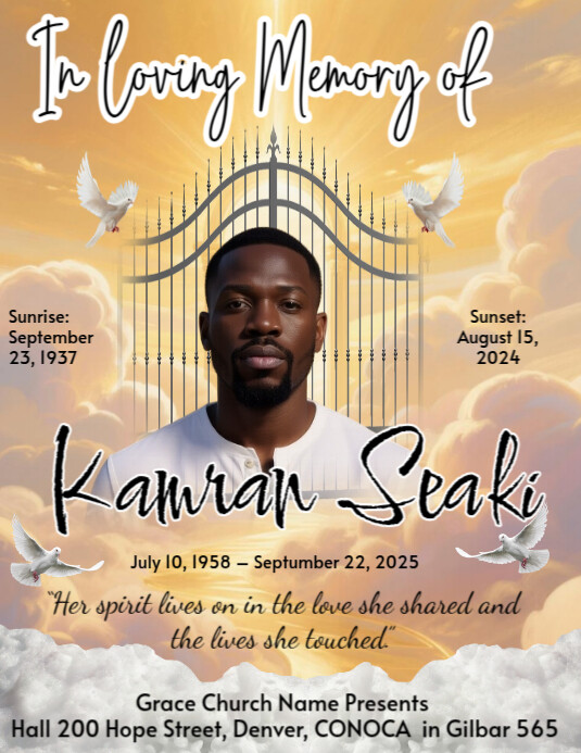 funeral services flyer Template PosterMyWall