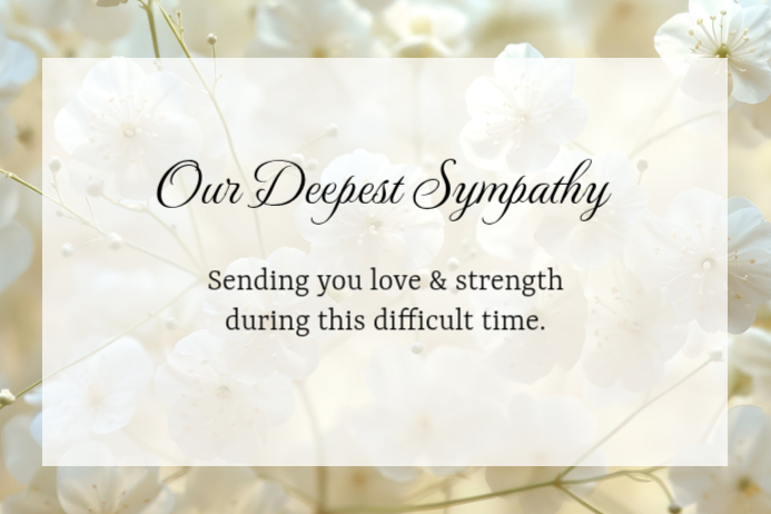 Floral Sympathy Card Labels Template | PosterMyWall