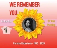 funeral template/1st anniversary/obituary Large Rectangle