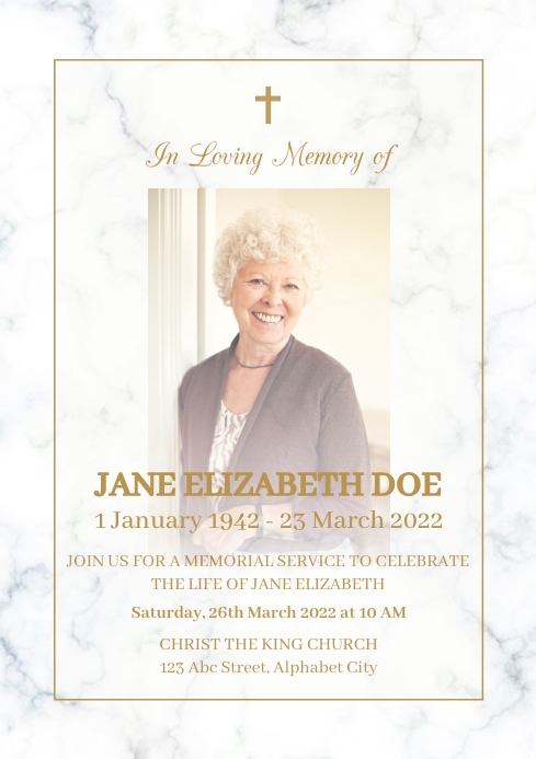 Funeral Template PosterMyWall