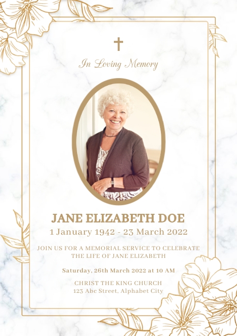 Funeral Template PosterMyWall