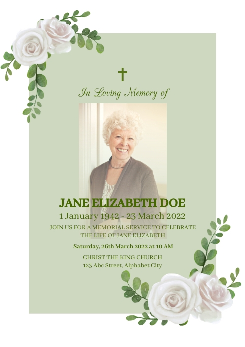Funeral Template PosterMyWall