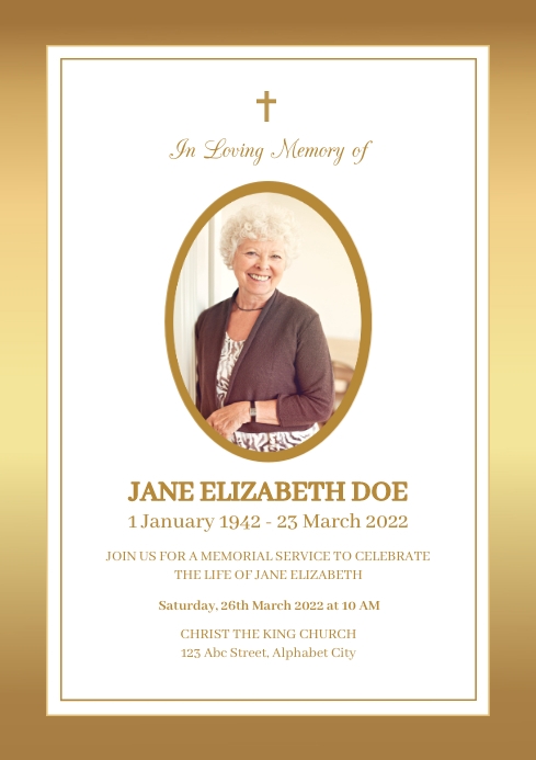 Funeral Template PosterMyWall
