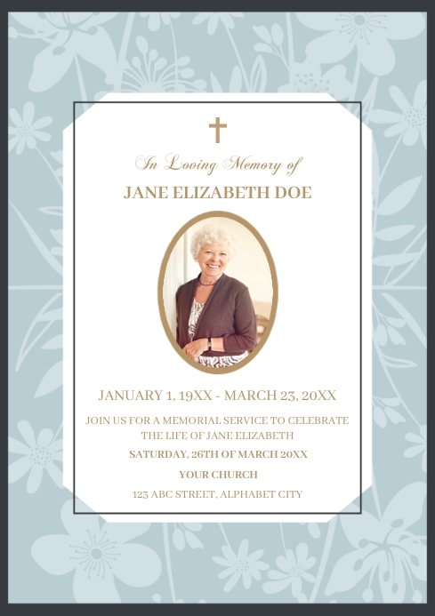 Funeral Template PosterMyWall