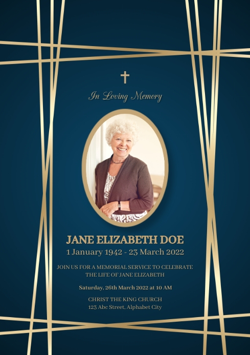 Funeral Template | PosterMyWall Funeral Template | PosterMyWall