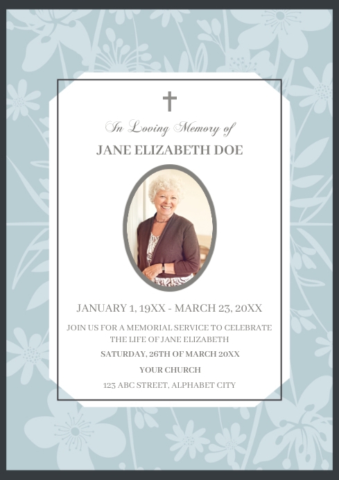 Funeral Template PosterMyWall