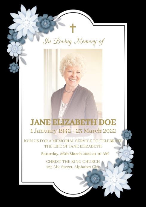 Funeral Template PosterMyWall