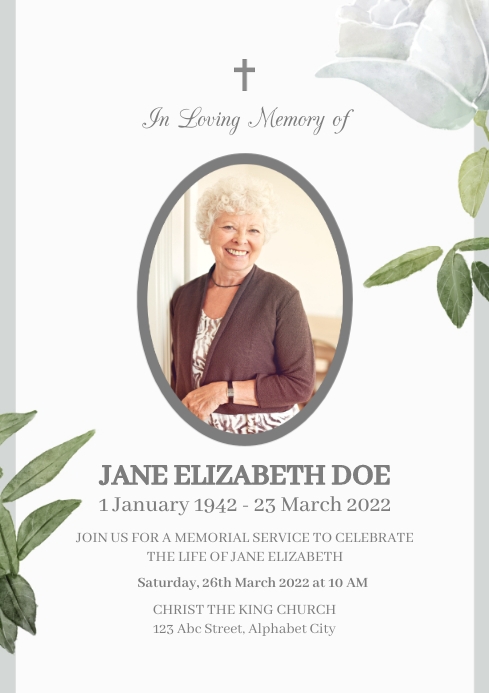 Funeral Template PosterMyWall