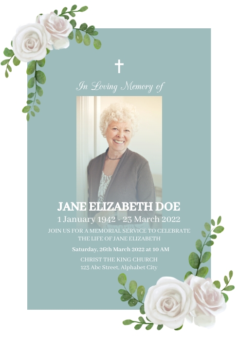 Funeral Template PosterMyWall