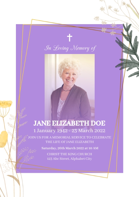 Funeral Template PosterMyWall
