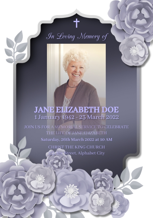 Funeral Template PosterMyWall