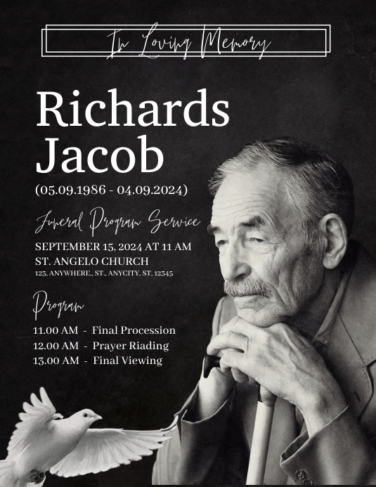 Funeral Template Flyer (US Letter)