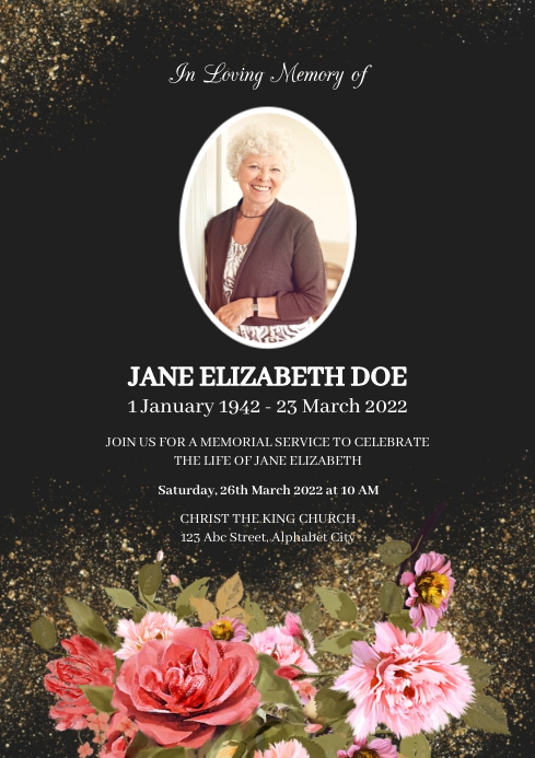 Funeral Template | PosterMyWall