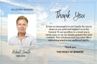 Funeral Thank You Card Etiqueta template
