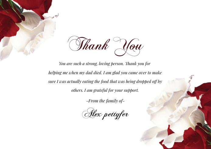 Funeral Thank You Card Template | PosterMyWall