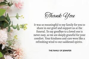 Funeral Thank You Card Label template