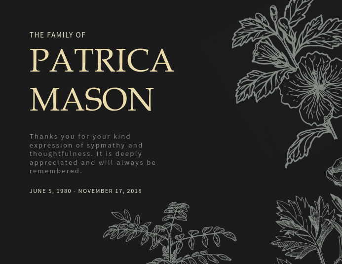 Funeral Thank You Card Template | PosterMyWall funeral-thank-you-card-template-postermywall