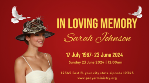 Funeral twitter post , in loving memory flyer template