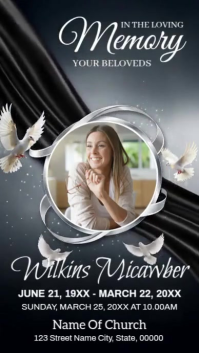 Funeral Video Poster Instagram Story template