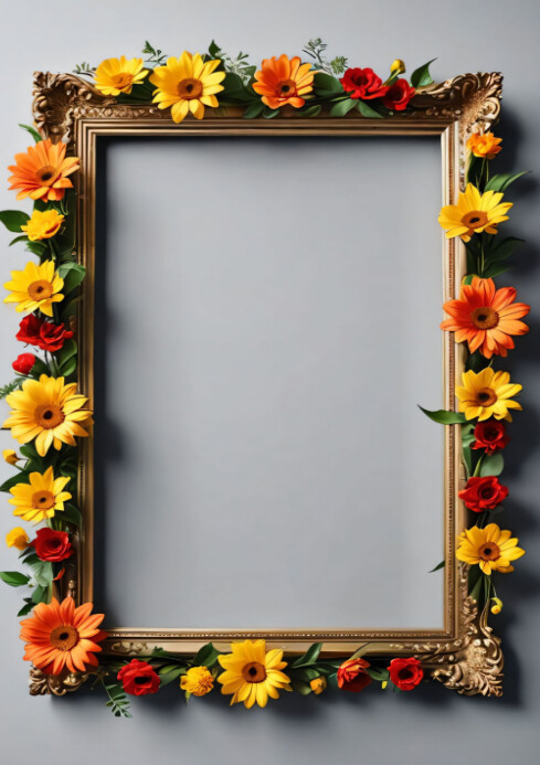 Funeral with rose picture frame Template | PosterMyWall