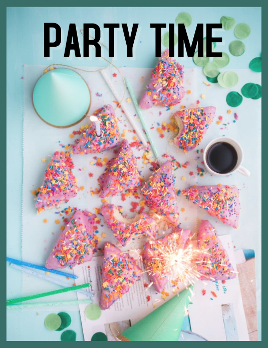 Funfetti Party Copy of Funfetti party cake party time | PosterMyWall