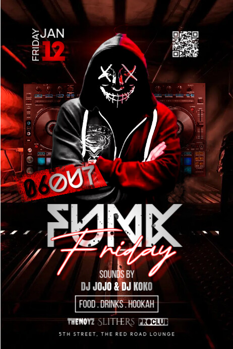 Funk Friday Template | PosterMyWall