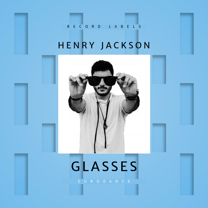 Funky Blue Album Cover Template PosterMyWall Funky Blue Album Cover Template PosterMyWall