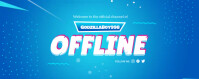 Funky Blue Offline Twitch Banner Template Postermywall Funky Blue Offline Twitch Banner Template Postermywall