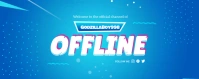 Funky Blue Offline Twitch Banner template