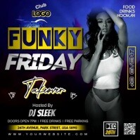 FUNKY FRIDAY TAKEOVER PARTY FLYER TEMPLATE Publicación de Instagram