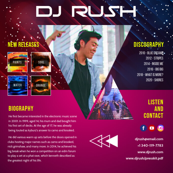 Copia De Funky Vibrant Electronic Music Press Kit Inst PosterMyWall Copia De Funky Vibrant Electronic Music Press Kit Inst PosterMyWall
